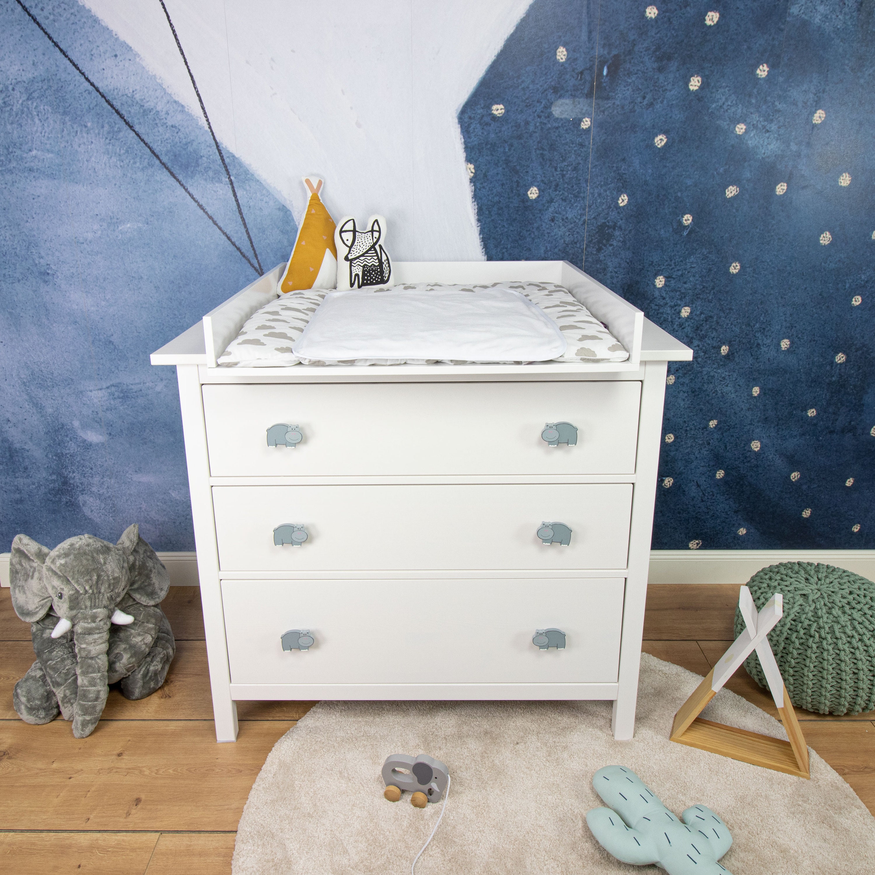 Puckdaddy Marius Changing Top Unit With Panel 108x80x10 Cm White