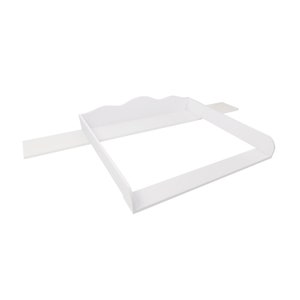 Puckdaddy Emil changing top in white with wide cover for IKEA Hemnes chest of drawers, square-cut, 159,5x78x15cm image 2