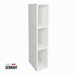 Puckdaddy Stauraumregal Lasse 19x30x93 cm in Weiß passend zu IKEA Hemnes Kommode Kinderzimmer Bild 1