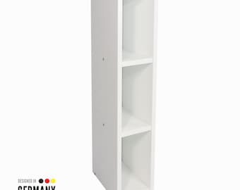 Ripiano portaoggetti Puckdaddy Lasse 19x30x93 cm in bianco da abbinare alla cassettiera IKEA Hemnes nella cameretta dei bambini