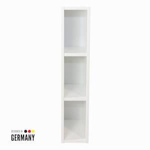 Puckdaddy Stauraumregal Lasse 19x30x93 cm in Weiß passend zu IKEA Hemnes Kommode Kinderzimmer Bild 3