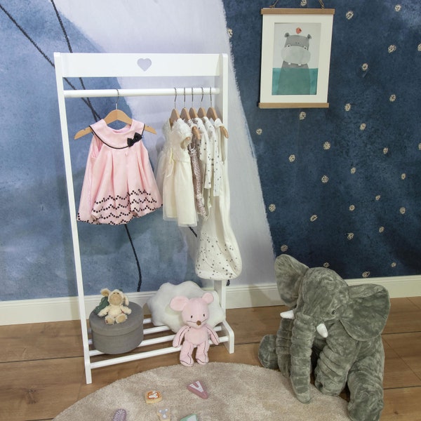 Puckdaddy Svetje clothes rail for a children’s room coat rack white 60x30x120 cm
