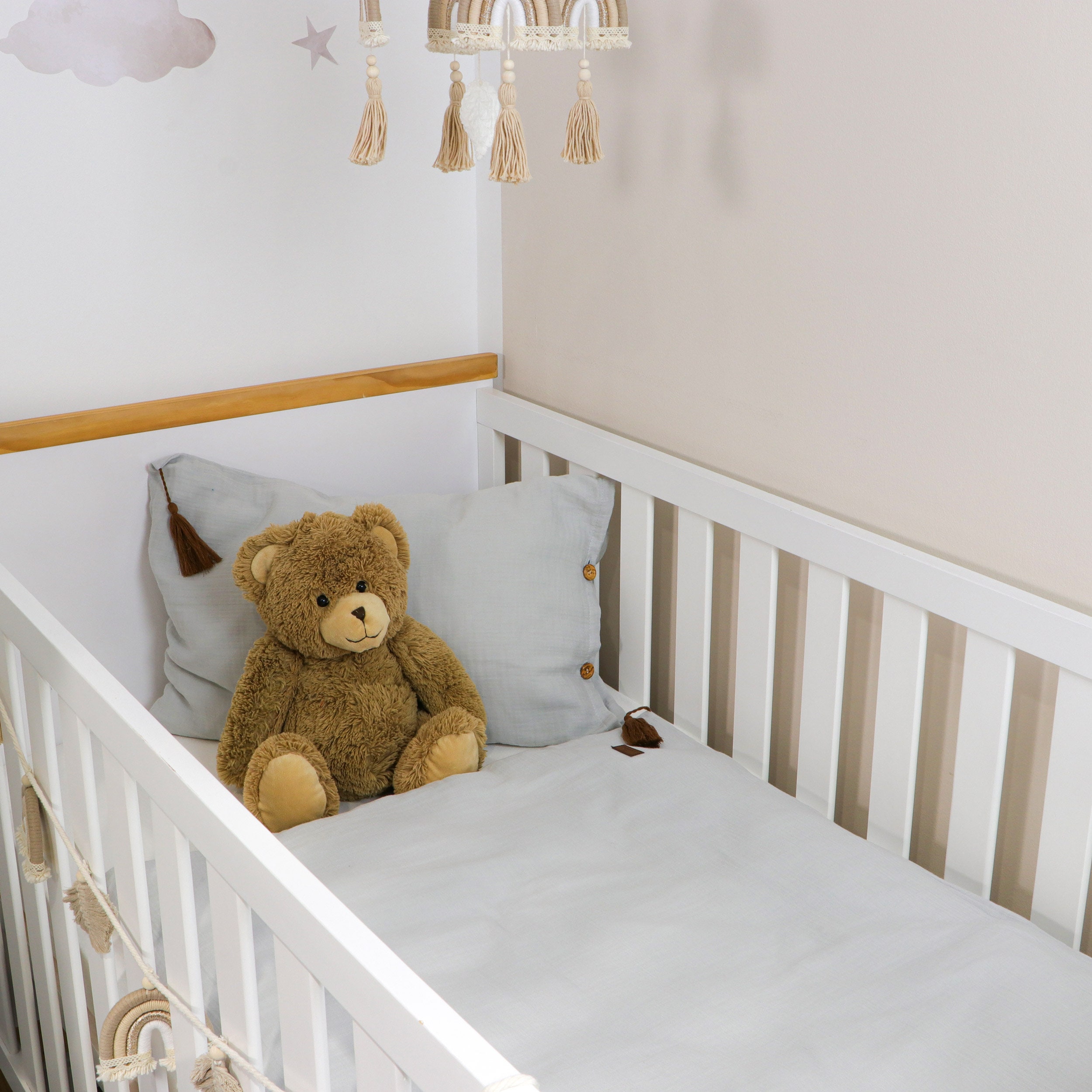 Set Biancheria Letto Bambini 100x135 Cm - Copripiumino E Federa Con Motivo Orsetto In Cotone Öko-Tex - Foto 5