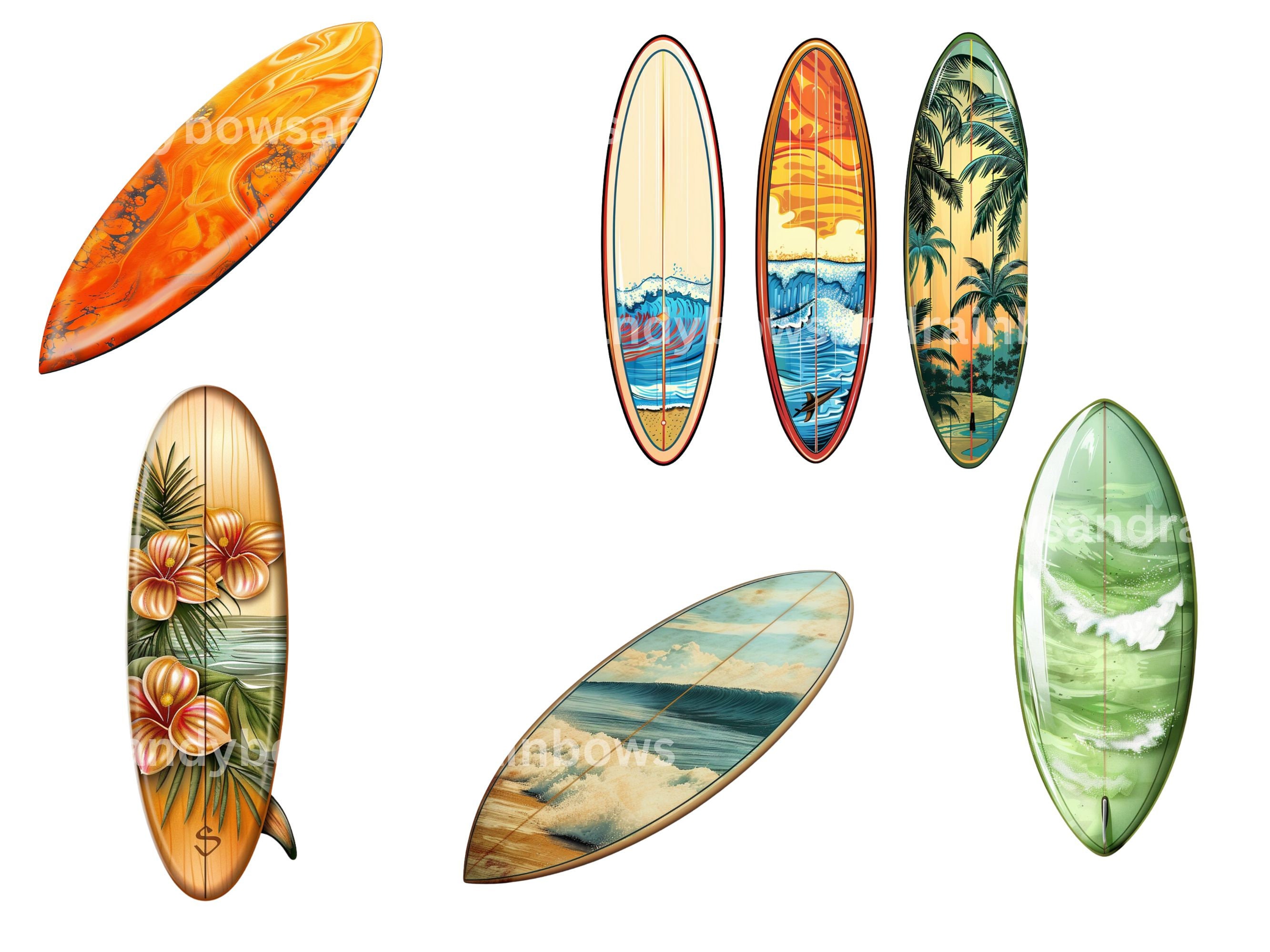 Surfer Clipart: Surfboards & Beach Hut PNG Images (47 Files) - Etsy