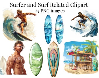 Surfer Clipart: Surfbretter & Strandhütte PNG-Bilder (47 Dateien)