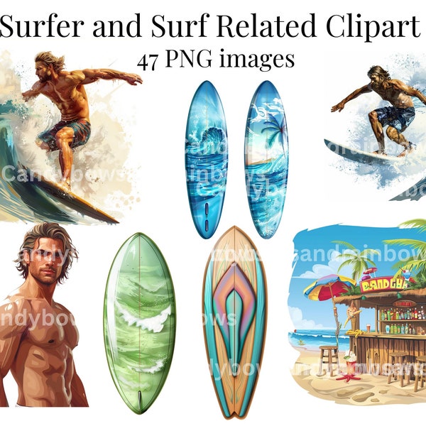 Cute Surfer and Surf Boards, Surf Hut Clipart - 47 images - Surfer in the Ocean PNG Clipart - For Commercial Use