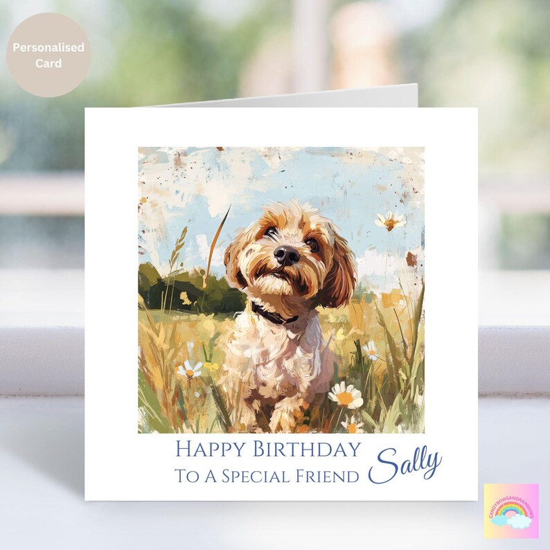 Personalized Cavapoo Dog Birthday Card: Dog Lover Gift - Etsy UK