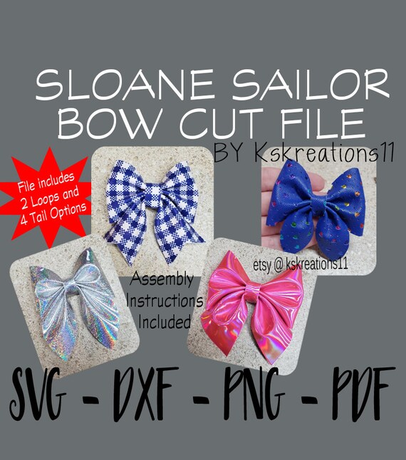 Sloane Sailor Bow Cut File Svg Dxf Template - Leather Sailor Bow Template Sloane Sailor Bow Cut File Svg Dxf Template - Leather Sailor Bow Template
