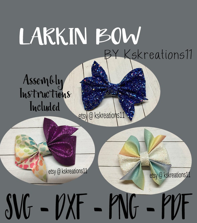pdf png SVG Bow Cut File Dxf Template Cricut Cut File Pinwheel Silhouette Larkin Bow Cut File Pinch Bow
