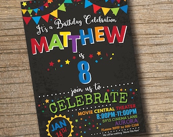 boy birthday invitations etsy