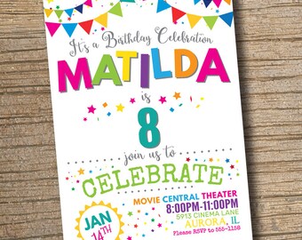 birthday invitation etsy