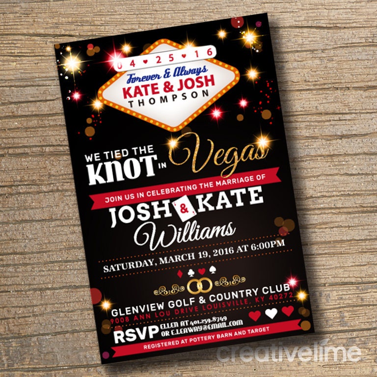 destination-wedding-invitation-post-destination-wedding-reception-invitation-tied-the-knot-in-vegas-wedding-invite-vegas-wedding-etsy