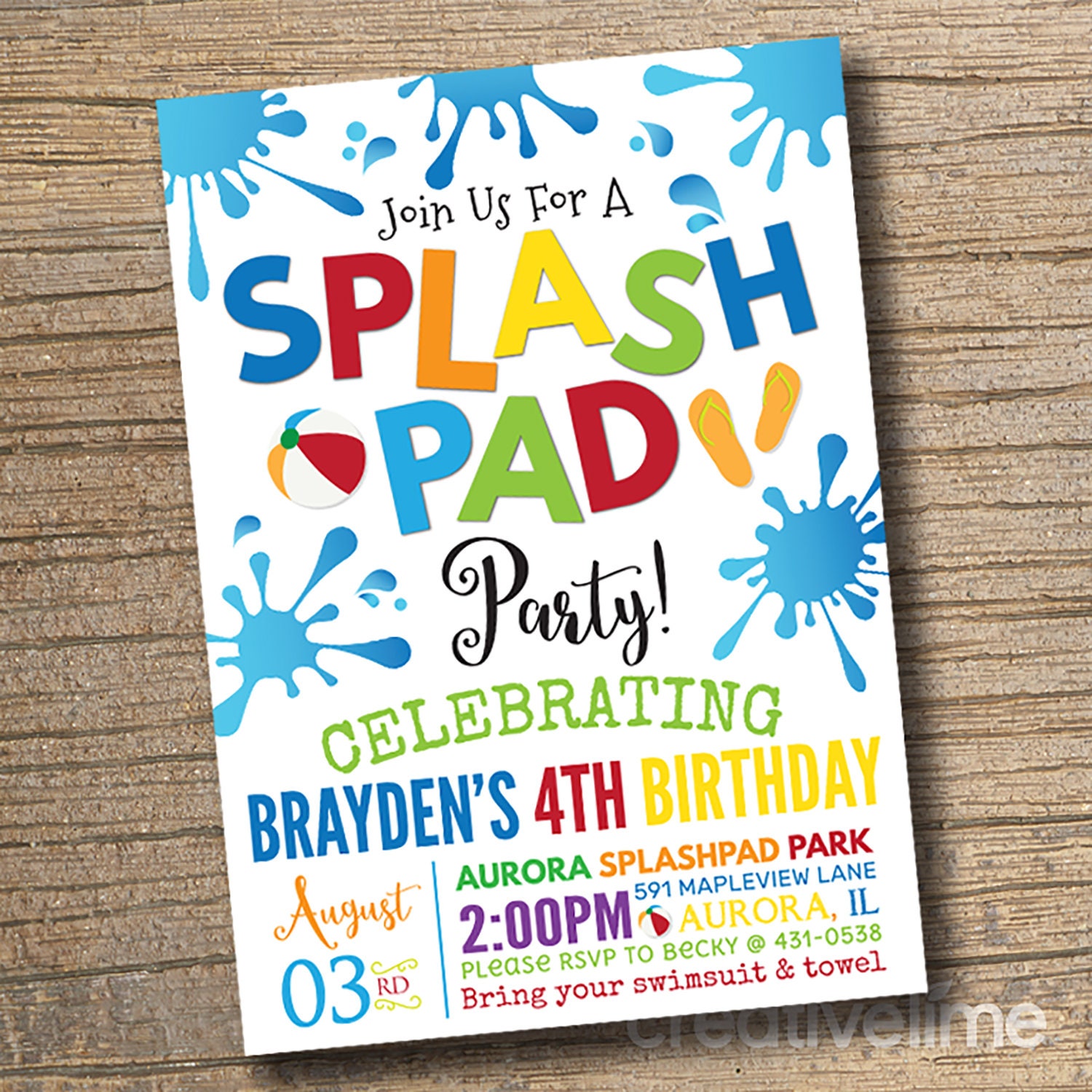 Free Printable Print Birthday Pool Party Nvitations