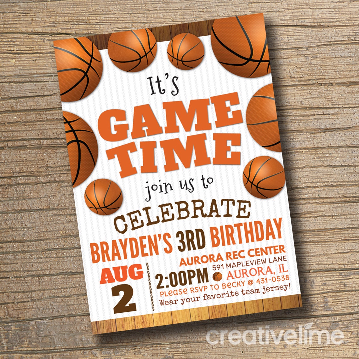PRINTABLE Basketball Birthday Invitation Boy First Birthday Etsy