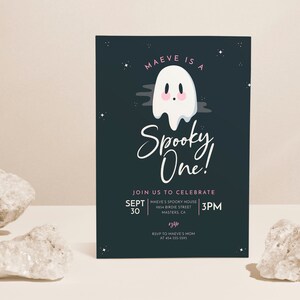 Spooky One Birthday Invitation, Halloween Birthday Invitation 1st Birthday Halloween Party, Spooky 1st Birthday EDITABLE, INSTANT DOWNLOAD