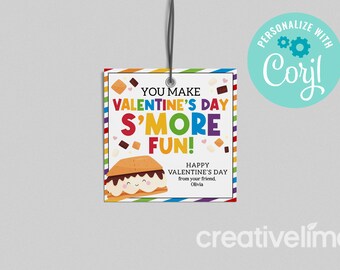 May include: A colorful Valentine's Day card with a s'more graphic and the text "You make Valentine's Day s'more fun!"  Happy Valentine's Day from your friend, Olivia.