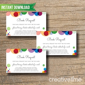 Apportez un livre au lieu d'une carte - Apportez un livre Baby Shower Insert - Demande de livre POP - POP / PDF / Téléchargement instantané