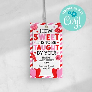 Hoe lief het is om van je te leren Valentijnsdagkaart, lieve leraar Valentijn traktatiezakje student valentijnskaart BEWERKBAAR DIRECT DOWNLOAD