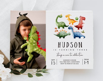 Editable Dinosaur Birthday Invitation: T-Rex Party Invite (Instant Download)