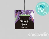 Editable Halloween Gift Tag Template, Spooky Trick or Treat (Instant Download)