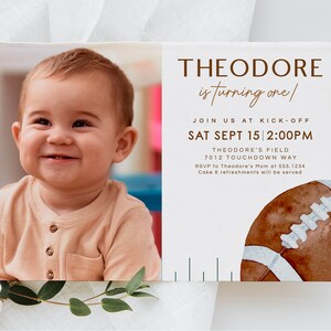 Football Birthday Party Invitation, Football Party, Football Invite, Sport Birthday Invite, Sports Party, Any Age EDITABLE, INSTANT DOWNLOAD
