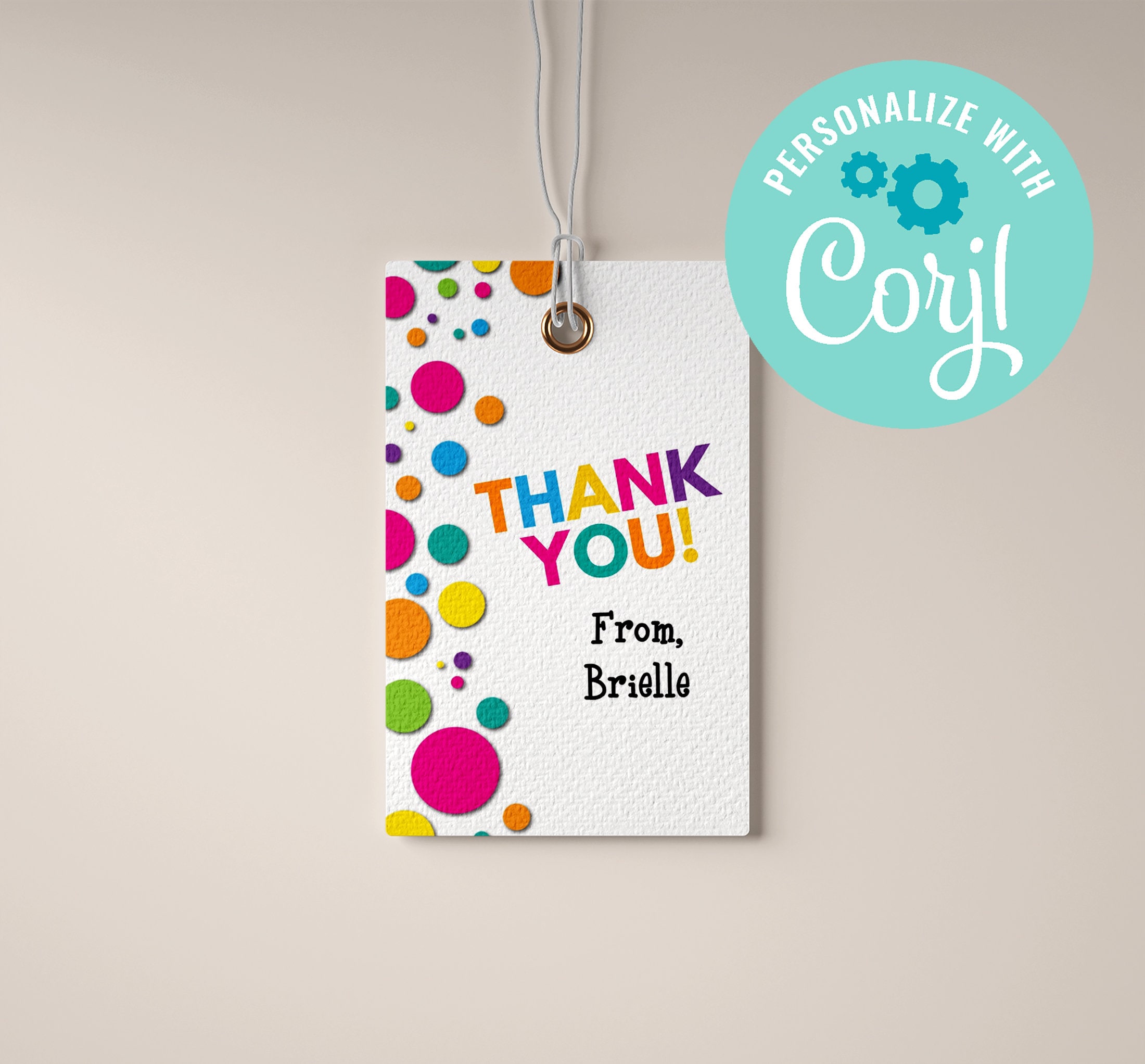 Editable Ball Birthday Favor Tag: Instant Download - Etsy