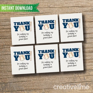 Printable Thank You Favor Tags - Instant Download, Favor Bag Tags, Joint Party - DIY Printable 12 Squares on 8.5 X 11