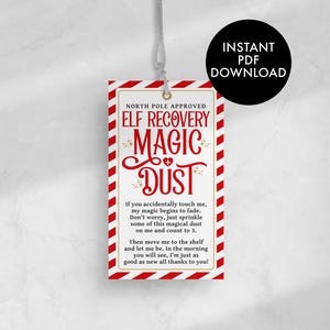 Polvo mágico de elfo: Recuperación de elfos navideños (Descarga digital imprimible)