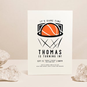 Basketball Birthday Party Invitation, Basketball Party, Basketball, Sport Birthday Invite, Sports Party, Any Age EDITABLE, INSTANT DOWNLOAD