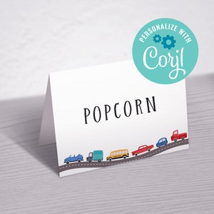 BEWERKBAAR, INSTANT DOWNLOAD Transport Verjaardag Voedseltenten, Vrachtwagen en Auto's Verjaardagsbuffet Auto Voertuig Verjaardagsfeest Voedseltenten