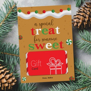 EDITIERBAR, INSTANT DOWNLOAD Printable Ein besonderer Leckerbissen für jemanden Süßer Weihnachtsgeschenkkartenhalter Urlaub Geschenkkartenhalter, Geschenkkartenhalter