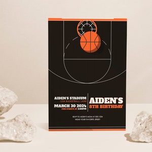 Basketball Birthday Party Invitation, Basketball Party, Basketball, Sport Birthday Invite, Sports Party, Any Age EDITABLE, INSTANT DOWNLOAD