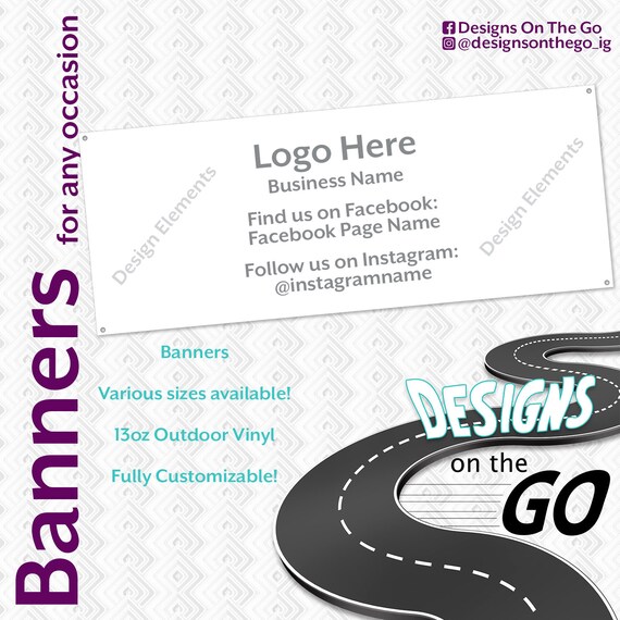 Banner Custom Fully Customizable Printed Premium Vinyl Etsy