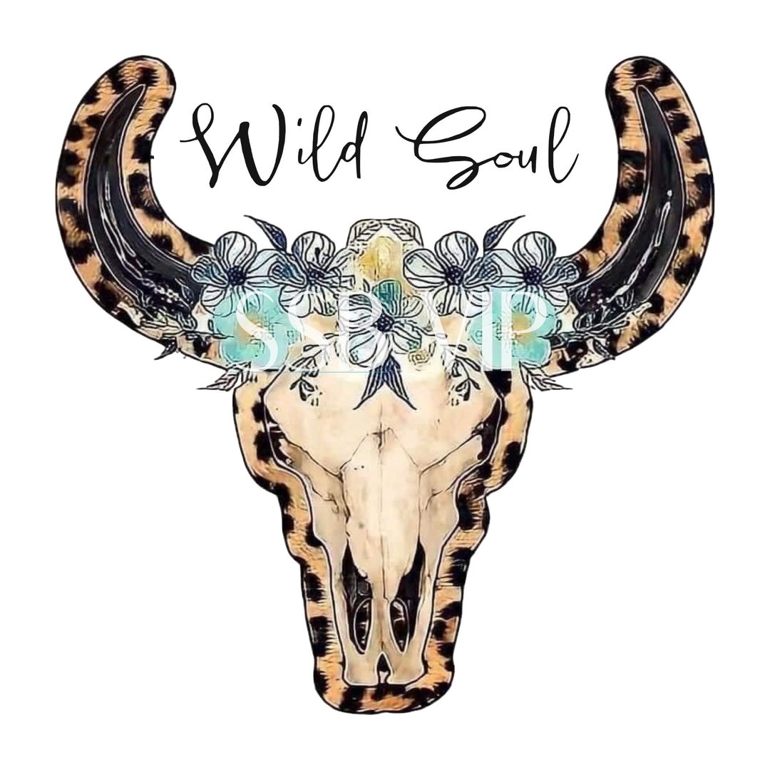 Wild Soul Bull Skull Digital Download for Sublimation and - Etsy