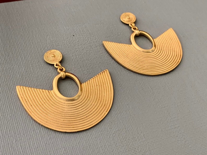 Pre Columbian Earrings 24K Gold Plated Pre Columbian - Etsy