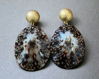 Calypso Collection| Limpet Shell Earrings| Statement Earrings| Seashell Jewelry| Summer Jewelry| Resort Jewelry