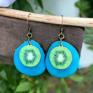 Kolczyki Kiwi Tagua| Biżuteria Tagua| Biżuteria letnia| Kolczyki Boho| Kolczyki artystyczne| Biżuteria kurortowa