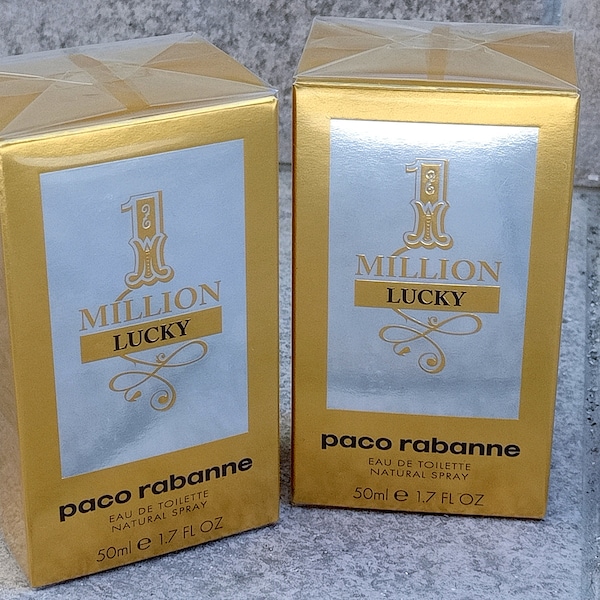 PERFUME PACO RABANNE lucky 1 million edt man 50ml out of production discontinued woody fragrance bottle full and intact