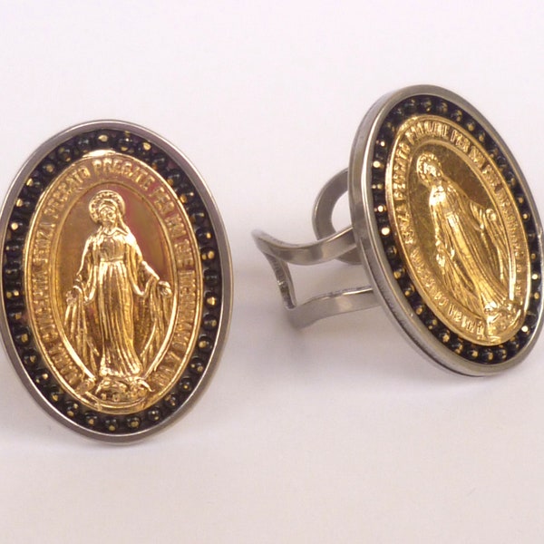 Virgin Mary Ring - Etsy