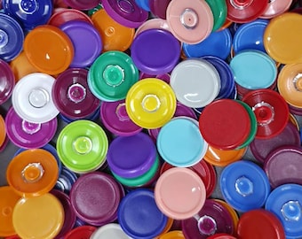 Small 15mm (#100) Medication Vial Caps! crafting mosaic pixel art medicine colors