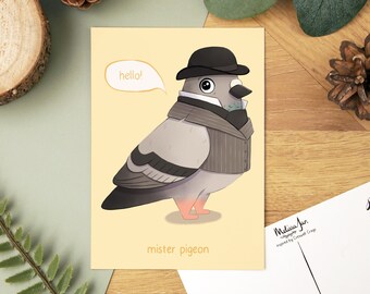 Mister Pigeon Postcard (Mr Pigeon Collection) - small A6 art postcard print