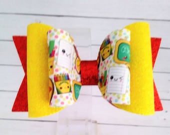 Back to School Hair Bow, 5 Inches