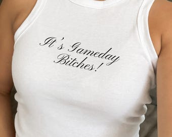 Game Day Tank Top Funny Baseball Game Day Shirt Gameday Bitches Tank Football Tank Top Yay Sports Tank Baseball Sunday Shirt