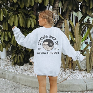 Coastal Cowgirl Sweatshirt Preppy Western Sweatshirt Cowgirl Surf Club Crewneck Howdy Shirt Cowgirl Aesthetic Shirt Coastal Sweatshirt