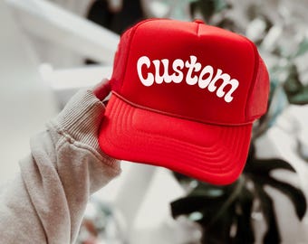 Custom Foam trucker Hat Personalized Foam Hat Unisex Foam Trucker Hat Girls Trip Trucker Hat Custom Game Day Hat Wedding Party Trucker