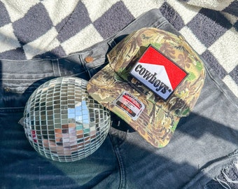 Cowboys Trucker Hat Western Theme Trucker Hat Cowgirl Trucker Hat River Baseball Cap Embroidered Trucker Hat Summer Hat Country Concert Hat