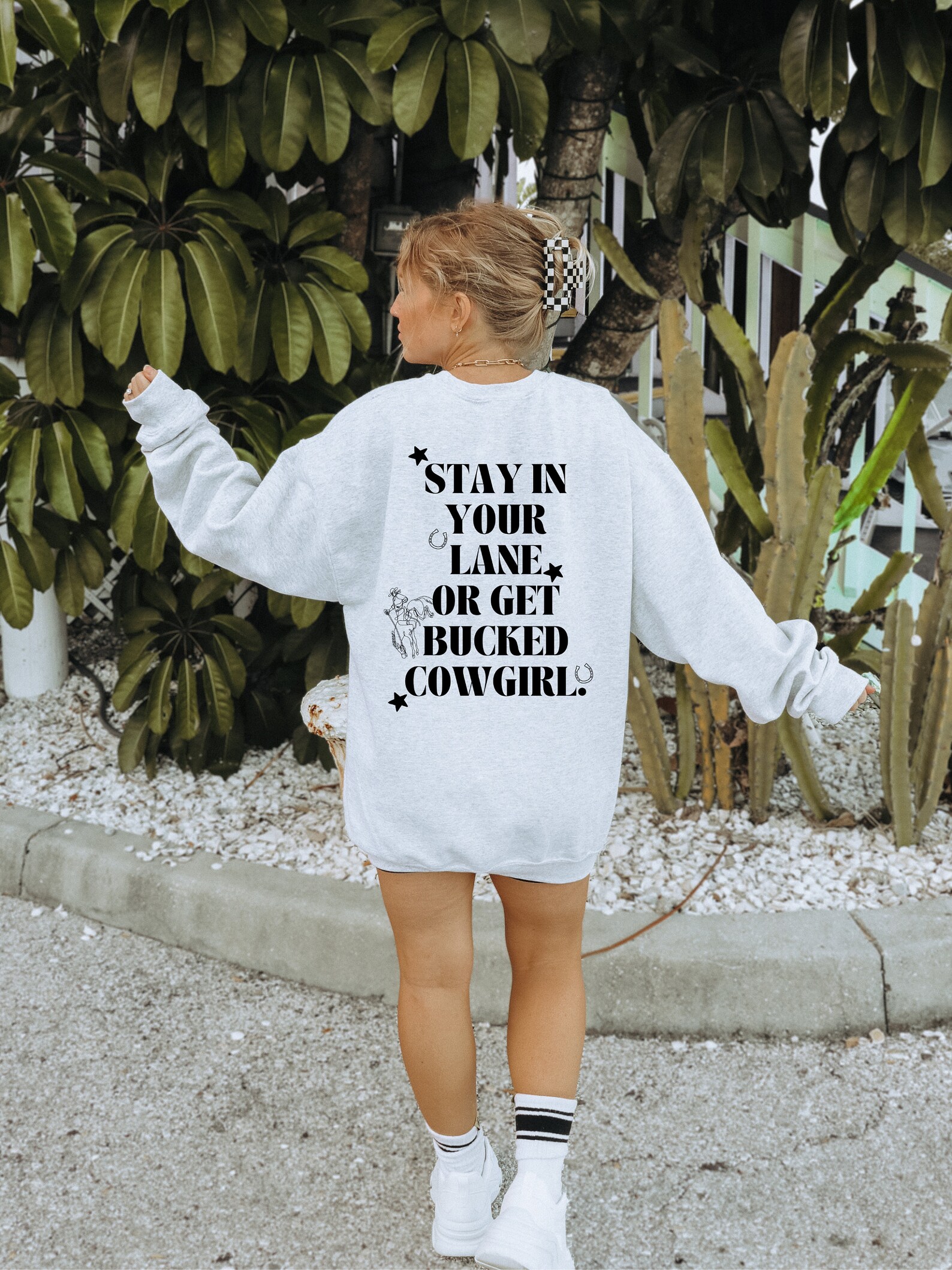 Love like a cowgirl thermal graphic sweatshirt