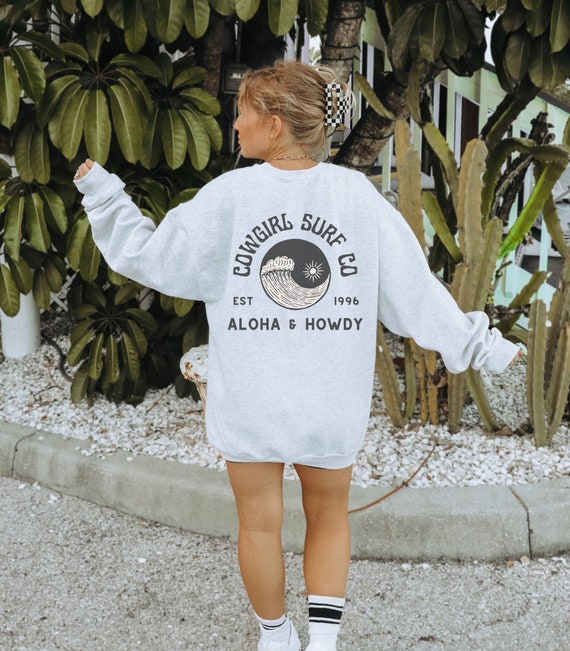 Coastal Cowgirl Sweatshirt Preppy Western Sweatshirt Cowgirl Surf Club Crewneck Howdy Shirt Cowgirl Aesthetic Shirt Coastal Sweatshirt