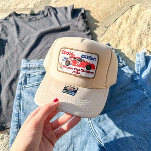 Coors Trucker Hat Retro Cowgirl Trucker Hat Vintage Theme Hat Vintage Coors Trucker Hat Lake Cap Western Embroidered Hat Race Car Hat Trendy