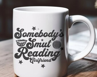 Smutty Ceramic Mug - Book Lover Gift - Librarian Coffee Cup - Reading Mug - Bookish Gift - Book Merch - Book Themed Gifts - Gift for Her